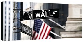 Stampa su tela Wall street, multicolore 190 x 90 cm