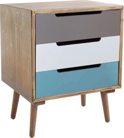 ADELINE - mobiletto 3 cassetti in mdf multicolor