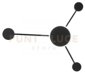 Plafoniera led etere nera 12w 1620lm cct 3000k 4000k 6500k 53x46cm ...