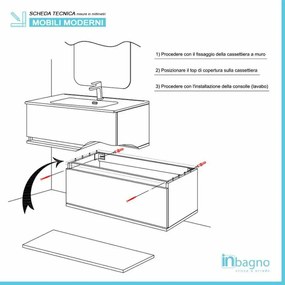 Mobile bagno sospeso grigio pastello 90x47 cm con specchio e ceramica inclusi