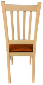 Sedia da pranzo SIMON rovere/arancione