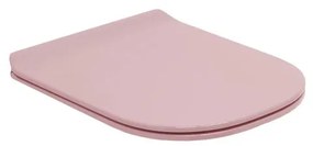Copriwater TUTTOEVO rettangolare dedicato per serie sanitari OLYMPIA CERAMICA con chiusura rallentata in abs rosa lucido