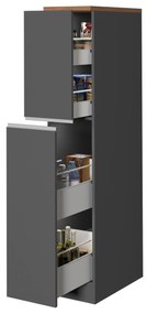 Colonna Portaspezie SOLE - Mobile Cucina con 2 Cassetti, 4 Scomparti e Soft Close