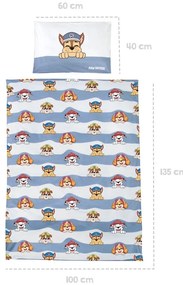 Biancheria da letto per culla in cotone 100x135 cm Paw Patrol - Roba