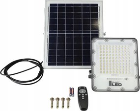 Proiettore solare dimmerabile LED/150W/3,2V 5000K 15000 mAh IP65 nero + telecomando