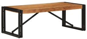 Tavolino Da Salotto 100x50x35 Cm İn Legno Massello Di Acacia /
