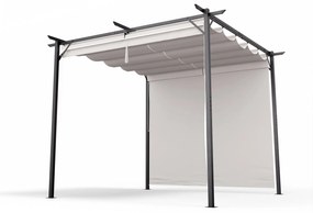 Blumfeldt Pantheon Robust - Pergola, 3x3m, in acciaio verniciato a polvere, resistente agli agenti atmosferici, imposte laterali