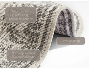Tappeto da esterno grigio e crema , ø 200 cm Borbon - NORTHRUGS