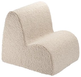 Poltrona per bambini marrone chiaro con rivestimento in bouclé Cloud – Wigiwama
