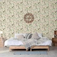 DUTCH WALLCOVERINGS Carta da Parati Chevron Crema e Menta 442563