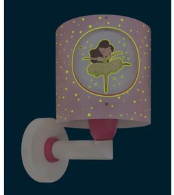 Dalber 60919 - Lampada da parete per cameretta PRINCESS DANCE 1xE27/15W/230V rosa