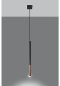 Lampadario a Sospensione MOZAICA 1 Nero/Rame