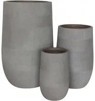 Set di 3 vasi in Fibra sintetica cm 57x57x57 - WILBUR Colore: Taupe