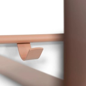 Attaccapanni da parete color salmone in metallo con scaffale 100 cm Rex – Spinder Design