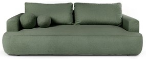 Divano verde allungabile con rivestimento in bouclé 247 cm Quinoa – Bonami Selection