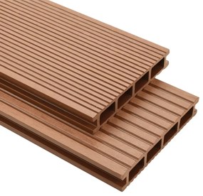 Pavimento Per Esterni İn Wpc Con Accessori 40 M² 2,2 M Marrone /