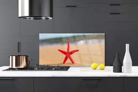 Pannello cucina paraschizzi Arte della stella marina della spiaggia 100x50 cm