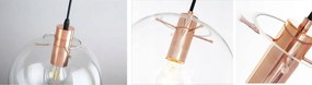 Lampada da soffitto pensile di vetro Lassi 30 cm Rose Gold