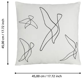 Eglo 420004 - Cuscino decorativo CHEVERY 45x45 cm bianco/nero
