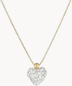 Collana placcata in oro con ciondolo in oro giallo Coeur De Crystal