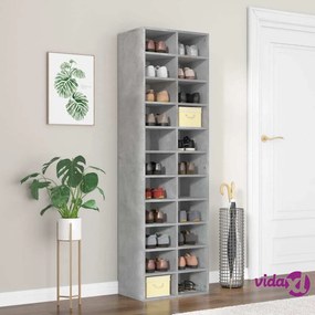 vidaXL Scarpiera Grigio Cemento 54x34x183 cm in Truciolato