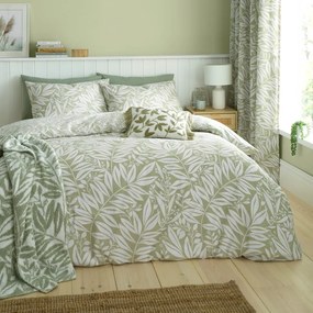 Biancheria da letto verde per letto matrimoniale 200x200 cm Sorrel Leaves – Catherine Lansfield