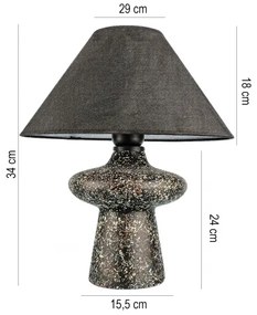 Lampada da tavolo RAMZES 1xE27/40W/230V nera