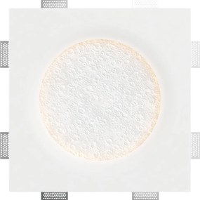 Lampada LED da incasso 175W Effetto Luna 60x60 cm in Gesso