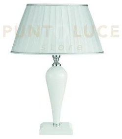 Lumetto ravel bianco e cromo attacco e14 1 luce h. 29+17cm