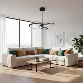 Lampadario LED a sospensione con cavo RIBBON LED/25W/230V 4000K nero