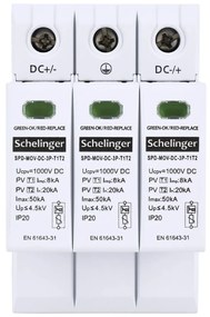Scaricatore di Sovratensione classe B + C T1 + T2 (1 + 2) 3P 1000V DC