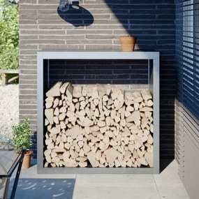 Rastrelliera Per Legna 100x40x100 Cm İn Acciaio Zincato /