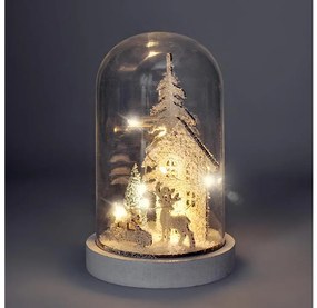 Solight 1V264 - Decorazione natalizia LED LED/2xAAA paesaggio innevato con casa