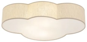 Brilagi - Plafoniera per bambini NIMBUS LINEN 4xE27/15W/230V 46x63 cm beige