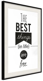 Poster  The Best Things  Cornice Quadri Cornice nera con pass-partout, Larghezza x Altezza Home decor 30x45