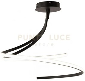 Lampadario a soffitto led kinetic nera 40w 5440lm cct 3000k 4000k 6...