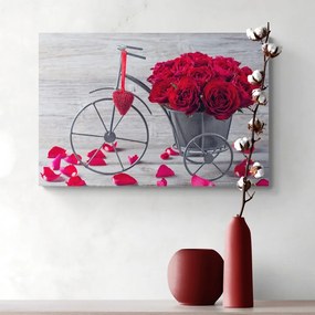 Stampa su tela – Bicicletta piena di rose