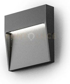 Ges980- segnapassi grigio antracite a led 4000k 147lm 3w ip65 10,5cm