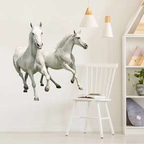 Adesivo da parete - Cavalli bianchi | Inspio