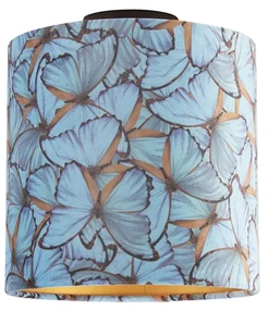 Plafoniera nera velluto farfalla oro 25 cm COMBI