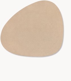 Set di 4 sottobicchieri in pelle fatti a mano dalla forma asimmetrica Curve
