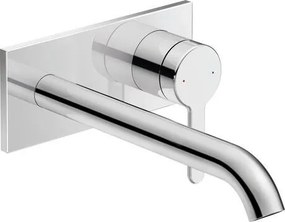 Miscelatore Lavabo a Parete bocca 225 mm monocomando senza parte incasso Cromo C1 C11070004010 Duravit