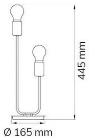 Wofi 8255.02.10.8000 - Piede lampada YORK 2xE27/60W/230V
