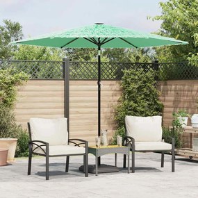 Ombrellone Da Giardino Con Palo İn Acciaio Verde 268x268x226 Cm /