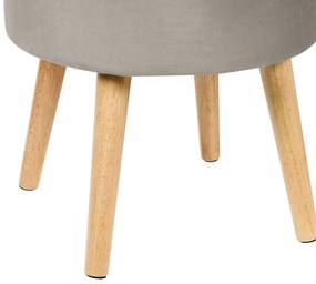 Pouf contenitore velluto grigio NEELY Beliani