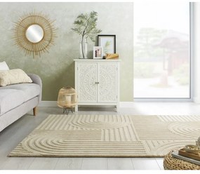 Tappeto in lana beige 120x170 cm Zen Garden - Flair Rugs