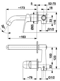 KFA Armatura 5559-810-81 - Rubinetto per lavabo da incasso OTAVA opaco nero
