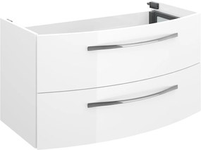 Mobile da bagno sospeso sotto lavabo L 90 x H 49 x P 48 cm bianco lucido, 2 cassetti PELIPAL Image