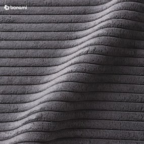 Letto matrimoniale imbottito grigio scuro con contenitore con rete inclusa 180x200 cm Mattis Cord – Meise Möbel