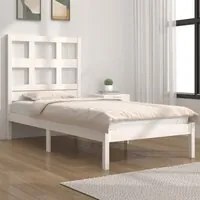 Giroletto Bianco in Legno Massello di Pino 90x200 cm 3104464